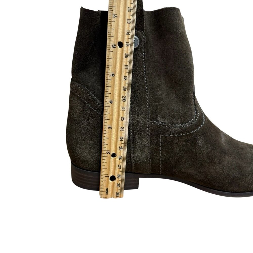 FRYE & CO SUEDE ANKLE BOOTS SARAH SHORTIE SIZE 8.5 DARK BROWN FALL AUTUMN NEW - Picture 8 of 8